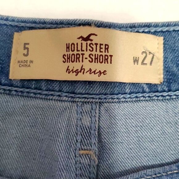 Hollister High Rise Casual Trendy Booty Shorty Short Jeans - Picture 9 of 12